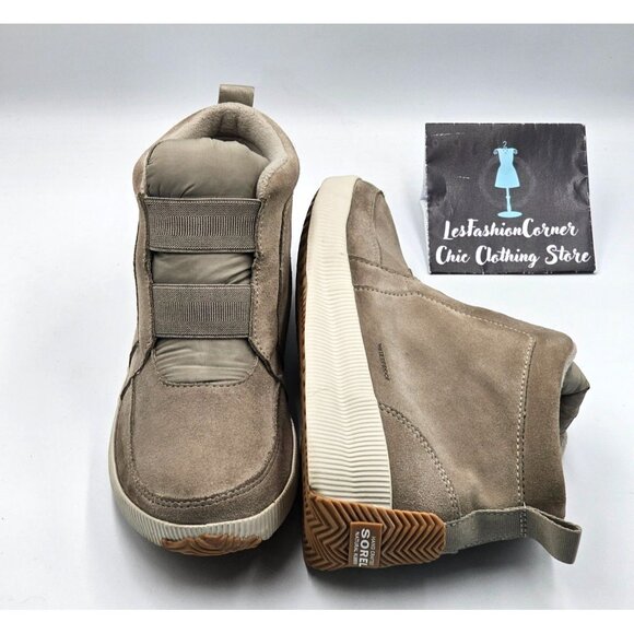 Sorel Women's Beige Suede Leather Waterproof  Out N About Plus Mid Size 10 2868 - Picture 11 of 16